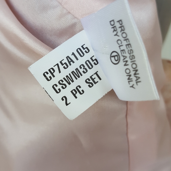 12 P CALVIN KLEIN BROWNISH GRAY PINSTRIPE TWO PIECE SKIRT SUIT - Picture 12 of 15